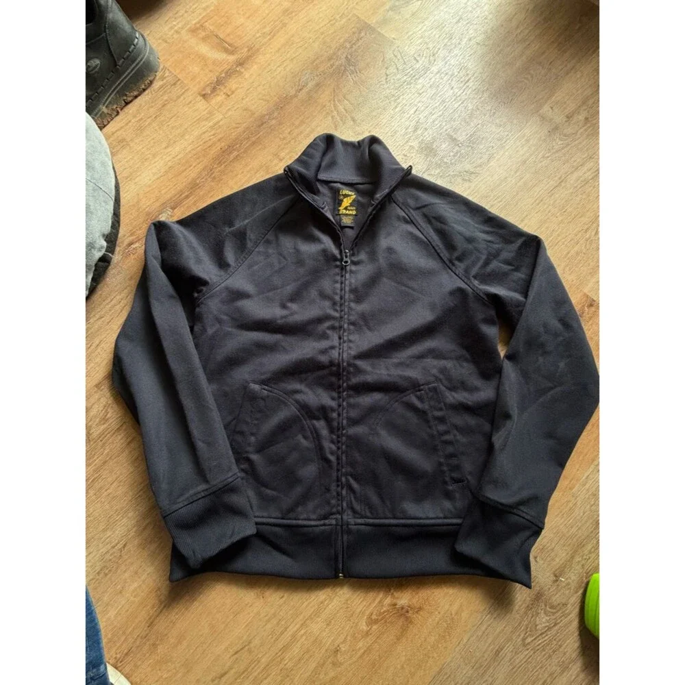 Vintage Lucky Brand Athletic Black Full-Zip Track Jacket